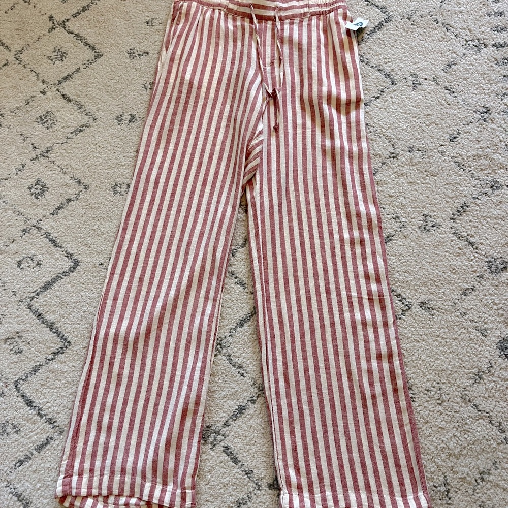 NWT Old Navy striped linen pants